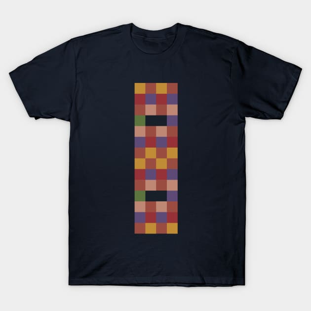 African Mosaic Game Blue T-Shirt by oknoki